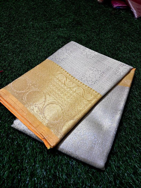 Kanjivaram soft tissue silk saree (SAREE CODE- S009)