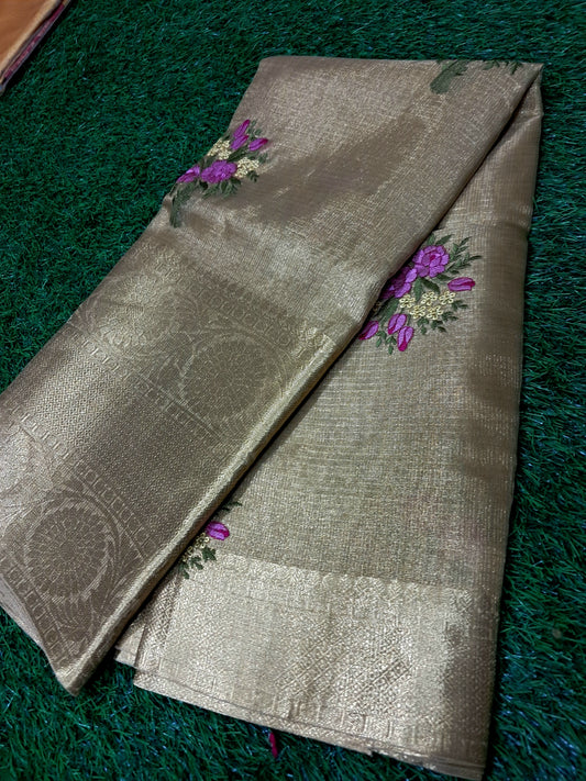 Kanjivaram soft tissue silk saree (SAREE CODE- S006)