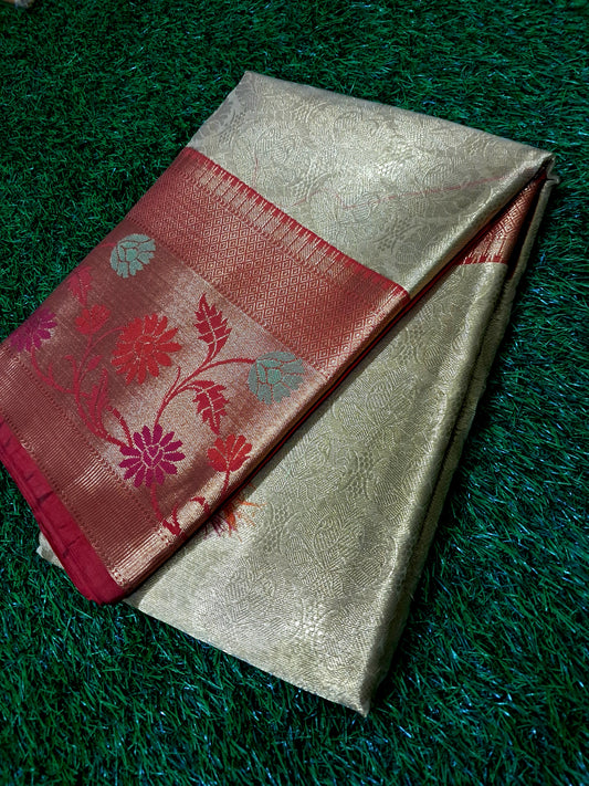 Kanjivaram soft tissue silk saree (SAREE CODE- S013