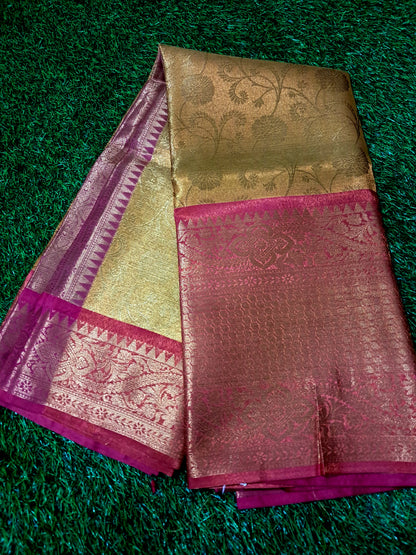 Kanjivaram soft tissue silk saree (SAREE CODE- S012)