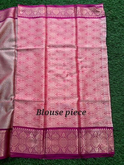 Kanjivaram soft silk saree (SAREE CODE- S001)