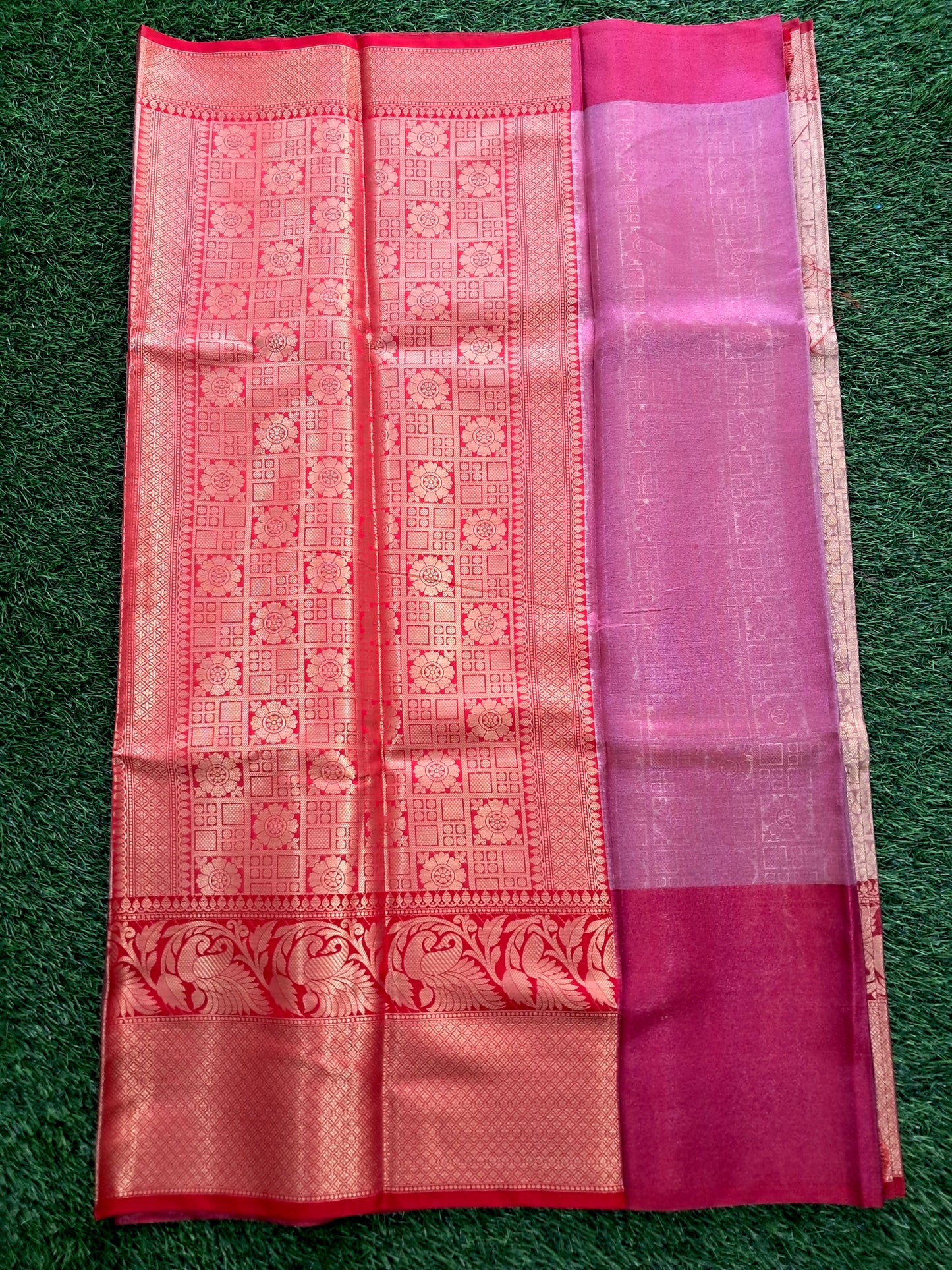 Kanjivaram soft tissue silk saree (SAREE CODE- S017)