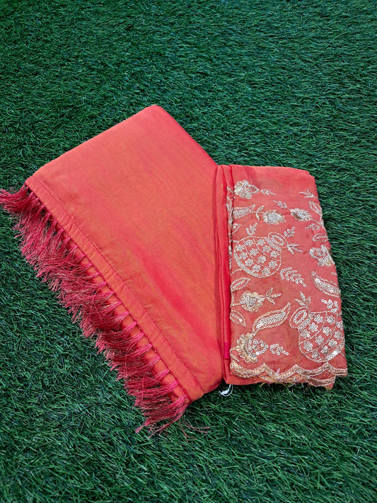 Premium Brasso silk Saree (SAREE CODE- SP142)