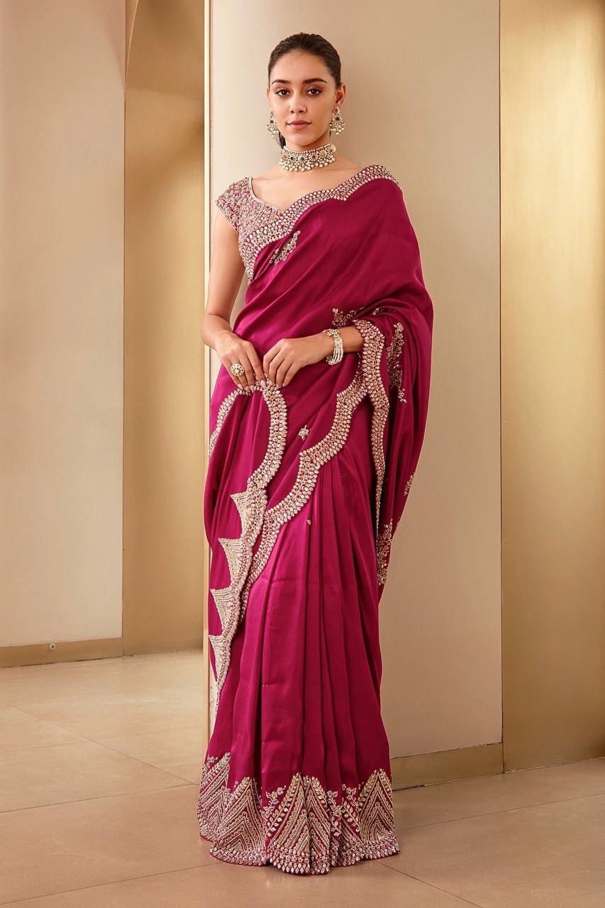 Premium Soft vichitra silk saree(SAREE CODE-MMPL330)