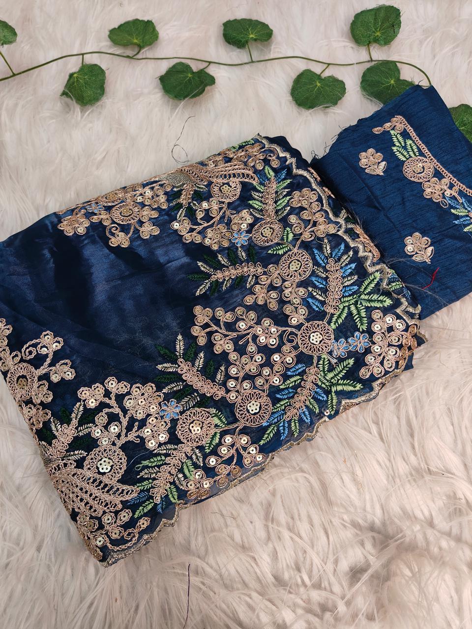 Premium Soft jimmy choo silk saree(SAREE CODE-MMPL333)