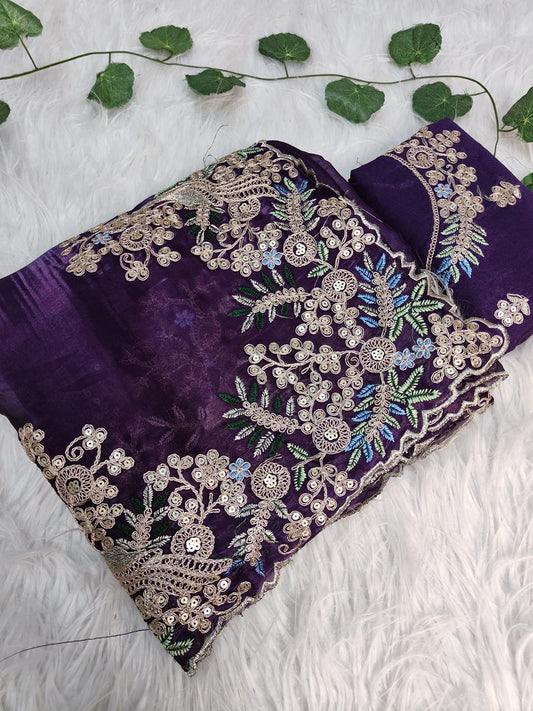 Premium Soft jimmy choo silk saree(SAREE CODE-MMPL332)