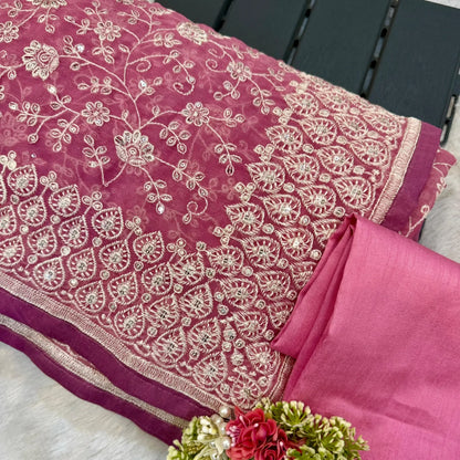 Premium Soft shimmer silk saree(SAREE CODE-MMPL349)